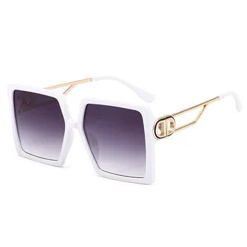 Supradimensionat Ochelari De Soare Pentru Femei 2020 Cadru Mare Brand De Lux Pătrat Ochelari De Soare Femei Alb-Negru Eyeware Oculos Feminino