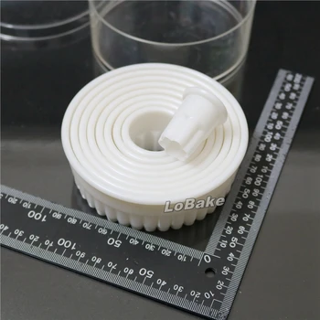 (9pcs/set) Cutat margine de culoare alb dimensiuni diferite rotund forma de cerc din plastic PP fondant aluat cookie cutter bicarbonat de mucegai gadget-uri