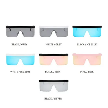 Moda ochelari de Soare Polarizat Femei Barbati Designer de Brand-O singură Bucată de Sus Plat ochelari de Soare Oglindă Pătrată Polarizate Nuante Bărbați UV400