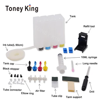 Toney Regele Diy Ciss Rezervor de Cerneală Pentru HP 350 351 XL Cartuș de Cerneală Photosmart C4200 C4210 C4240 C4250 C4270 C4280 C4283 Imprimante Ciss