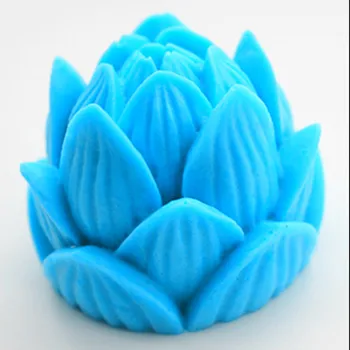 Mare-Mucegai 3D Lotus Silicon Matrite lumanari Săpun Mucegai Mucegai Silicon pentru Lumânare