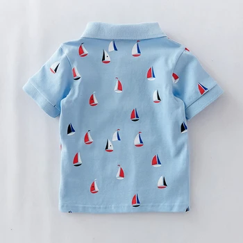1-6M de Înaltă Calitate Vară pentru Copii din Bumbac Tricouri polo Desene animate cu barca copii Maneca Scurta, Haine Bebe Baieti Topuri Haine de Copii mici