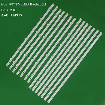 12 Lămpi de Iluminare LED Strip Pentru LG 55LA616V 55LA6200 55LA6205 55LA6208 55LA620S -ZA UA Bar Kit Televizor LED Trupa Pola 2.0 55
