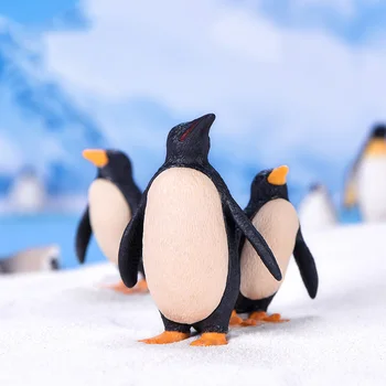 2 buc Simulare Iubesc Mama Fiul Pinguin figurine model Animal home decor de basm în miniatură decoratiuni de gradina, accesorii moderne