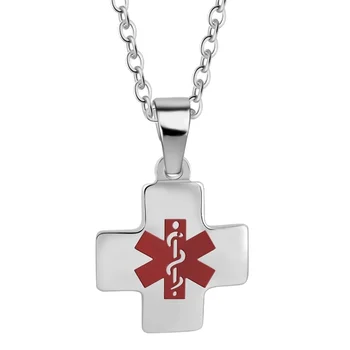 Personalitate creatoare de Design de Moda Tendință de Șarpe Roșu Sceptrul Medicale Simbol Bărbați Steaua Vieții Crucea Pandantiv Colier