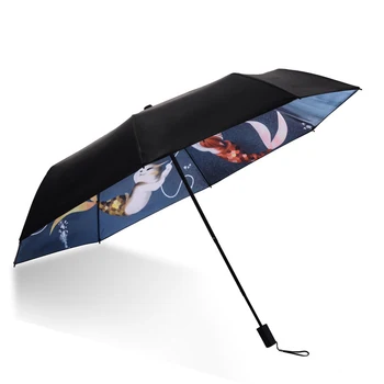 BLA designer de Desene animate Chat Copii Umbrelă de Ploaie Femei uv de Înaltă Calitate Umbrela Pentru Femei Windproof Umbrele Pliabile YS106
