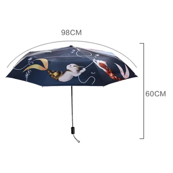 BLA designer de Desene animate Chat Copii Umbrelă de Ploaie Femei uv de Înaltă Calitate Umbrela Pentru Femei Windproof Umbrele Pliabile YS106