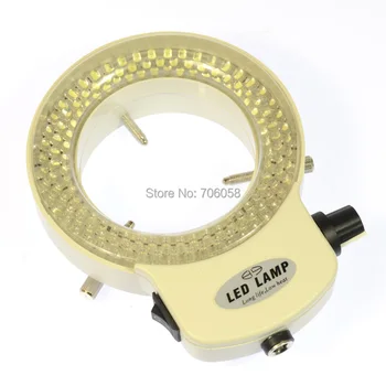 Reglabil 144 LED-uri de Lumină Inel de iluminare Lampă Pentru Industria Stereo Microscop Digital aparat de Fotografiat Lupa cu Putere Adaptor Alb