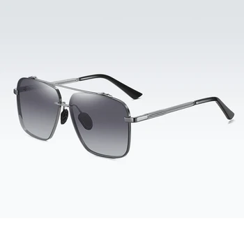 2021 Bărbați ochelari de Soare Polarizat Supradimensionate Metal Fara rama UV400 ochelari de Soare de Conducere de Noapte Viziune Ochelari Cu Cutie