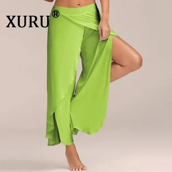 XURU Vara Noi Femei Sexy Cross-deschiderea Pantaloni Largi Pantaloni Femei Culoare Solidă Bumbac de Calitate, Pantaloni Largi XL S-3XL-5XL
