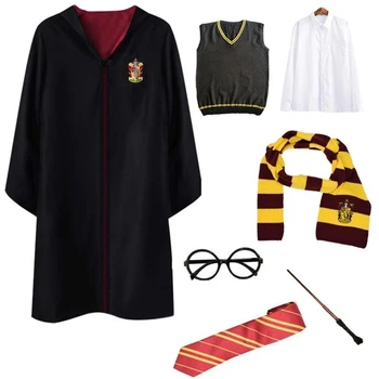 Potter Cosplay Costum De Haine Costume De Magie Halat Bagheta Accesorii Hermione Cosplay Îmbrăcăminte Dropshipping Halloween Copii Cadouri