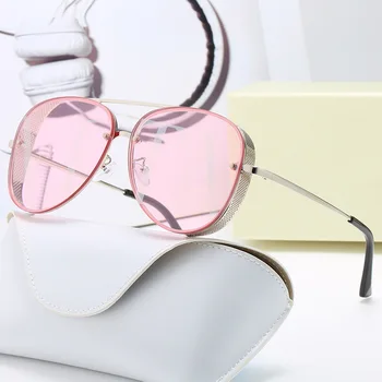 Clasic Steampunk ochelari de Soare Femei Barbati Brand Design Retro de Metal Pătrat Cadru ochelari de Soare Femei Bărbați de Înaltă Calitate UV400