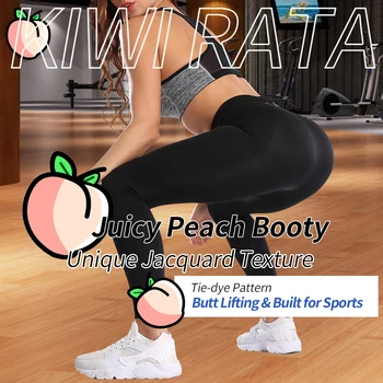 KIWI RATA de Talie Mare Femei Antrenament de Compresie fără Sudură de Fitness Yoga Jambiere Butt Lift Activ Colanti Stretch Pantaloni de Sport