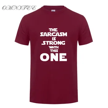 Amuzant Sarcasmul este puternica T Camasa Barbati Maneca Scurta O-Neck Bumbac Mans Topuri Tricou T-shirt OZ-144
