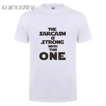 Amuzant Sarcasmul este puternica T Camasa Barbati Maneca Scurta O-Neck Bumbac Mans Topuri Tricou T-shirt OZ-144