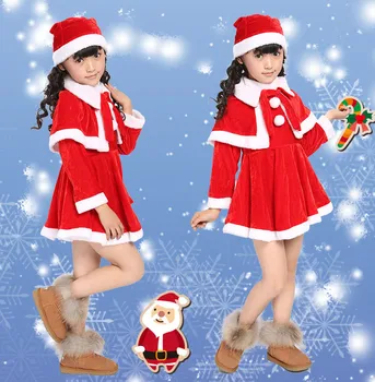 Baiat/Fata crăciun Moș Crăciun moș Crăciun Costum Costume Copii Costum de Anul Nou pentru Copii Îmbrăcăminte Rochie de Fată Copilul
