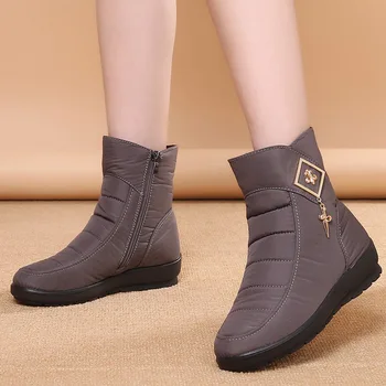 Iarna cald pene adidasi femei cizme 2021 moda fermoar solid pantofi pentru femeie cizme de zapada pentru femei pantofi glezna cizme femei adidași