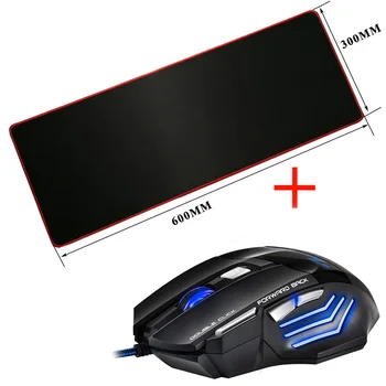 5500DPI cu Fir Gaming Mouse + 300x600MM Mouse Pad,faceți Dublu Clic pe LED Mouse Optic Șoareci Cu Mouse-ul Mat Gamer de PC Laptop