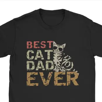Cel Mai Bun Tata Pisica Vreodată Design Amuzant Tricou Amuzant Tatăl Tati Crăciun Tricouri Harajuku Camisas Hombre