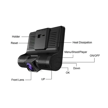 1080P DVR Auto Dash Cam Voiture GPS WIFI din Spate Vedere aparat de Fotografiat de Detectare a Mișcării Masina Dvr Multi Funcția G-Senzor IPS Camera Auto adas