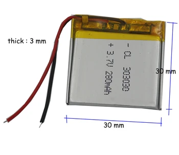 XINJ 10buc 3.7 V 280mAh Litiu-Polimer Baterie Reîncărcabilă li-ion 303030 Pentru GPS Sat Nav Camera Auto DVC Conducere recorder DVR DIY