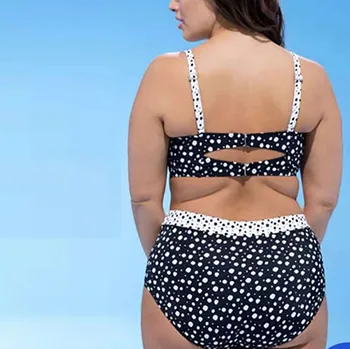 GRATUIT STRUȚ 2019 înaltă calitate femei retro sexy lenjerie de corp pijamale val print split talie mare dimensiune mare beachwear