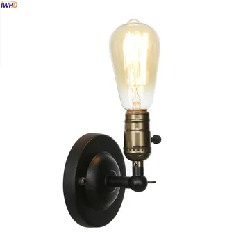 IWHD 4W Edison Retro, Lumini de Perete Pentru Casa de Iluminat Interior Loft Industrial LED Întrerupător de Lumină Wandlampen Aplique Luz Comparativ