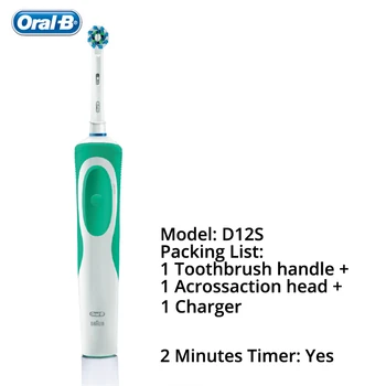 Oral B Vitality Periuta de dinti Electrica Reincarcabila-a spalat pe Dinti OralB Heads 3D Alb de Înlocuire de 2 Minute Timer Precizie Curat