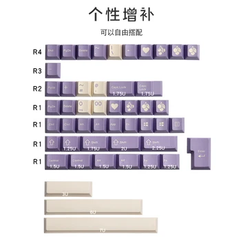 153 chei/set enjoypbt lapte de culoare violet keycap ABS dublu împușcat tastatură mecanică tasta caps pentru MX comutator Cherry profil