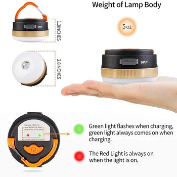 Felinar Camping LED USB Reîncărcabilă Lampă de Camping Lanterna Impermeabil Magnetic Perdeaua de Lumini Pentru Drumeții în aer liber