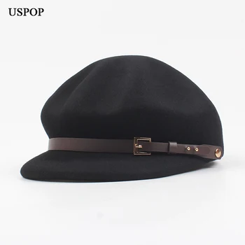 USPOP Noi de Iarnă pălării capace gros de lână berete centura vintage decor vânzător de ziare capace parasolar capace de pălării octogonal