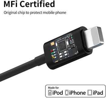 Fulger Căști Microfon Ifm Certificate cu Fir în Ureche Căști Căști pentru iPhone 11 Pro X/XS Max/XR 8/8 Plus 7/7 6s Plus