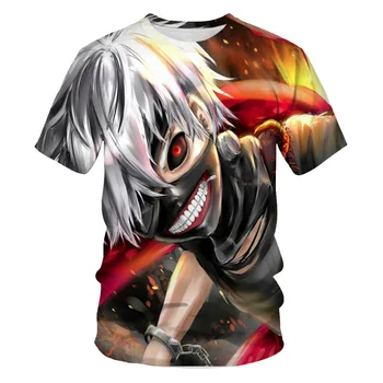 Moda de vară pentru bărbați t-shirt filmul Tokyo Ghoul 3D imprimate tricou casual barbati haine hip-hop t-shirt pentru bărbați