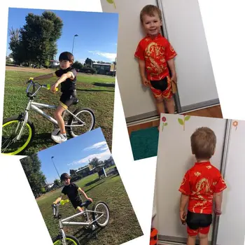2021 Nou Respirabil iute Uscat Copil Ciclism Jersey Set pantaloni Scurți Copii Modele Geometrice Bicicleta Îmbrăcăminte de Vară Biciclete Uzura