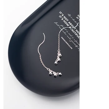 Colusiwei Cerc Fasole Lant Cercei pentru Femei 925 Stelring Argint Geometrice de Lumină Margele Legăna Cercei Femeie Moda Bijuterii