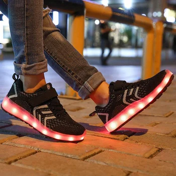 Dimensiunea 25-37 Luminos Adidași pentru Fete Baieti Led Lumina Pantofi Copii RF Control Pantofi Casual Adidasi cu Luminos Unic