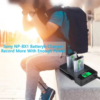 2 BUC 1860mAh NP-BX1 NPBX1 Bateriei pentru Sony HX300 HX400 HX50 HX60 GWP88 AS15 WX350 DSC RX1 RX100 AS100V M3+-C Tip Încărcător de Baterie