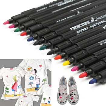 13pcs/set Material markere Permanente de Culori Pentru DIY Textile Haine de T-Shirt, Pantofi