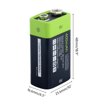 9V Bateria 600mAh usb baterie reîncărcabilă litiu pentru Multimetru Microfon cu Control de la Distanță aparatul de masaj ktv utilizarea 9v baterie usb 2 BUC