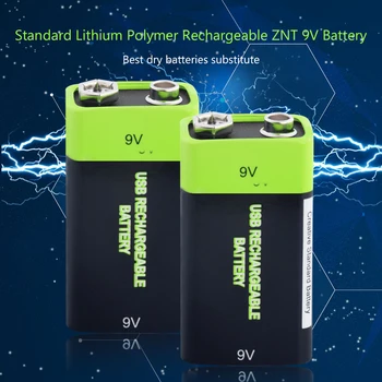9V Bateria 600mAh usb baterie reîncărcabilă litiu pentru Multimetru Microfon cu Control de la Distanță aparatul de masaj ktv utilizarea 9v baterie usb 2 BUC