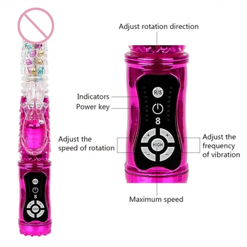 OLO Vibratoare Rabbit Vibrator Mare de 360 de Grade de Rotație Margele de Transfer AV Rod Jucarii Sexuale pentru Femei Vaginale G-spot Masaj 32 De Viteza