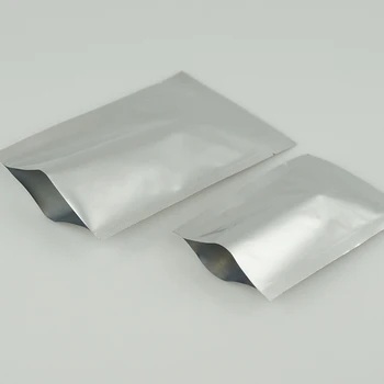 20x30cm Plat husă,100buc din aluminiu Pur, saci - Argintiu alb pur folie pungi de plastic termosudabil masca faciala de depozitare sac