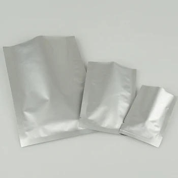 20x30cm Plat husă,100buc din aluminiu Pur, saci - Argintiu alb pur folie pungi de plastic termosudabil masca faciala de depozitare sac