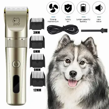 USB Electrice Pet Hair Clipper Remover Profesionale Câine de Companie Parul Tuns Cutter Ingrijire Animale de companie Tunsoare Mașină