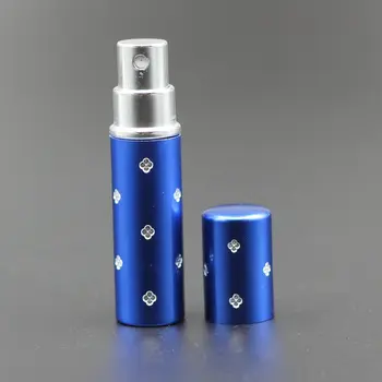 100buc/Lot 5ml Fierbinte Pompa de Gol Sticla de Parfum din Sticlă Aluminiu Anodizat Compact Parfum cu Atomizor Mini Parfum Spray Parfum-sticla