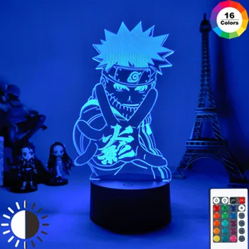 Naruto Creatoare de Moda Uzumaki Naruto Condus Anime Lumina de Noapte 3D Tridimensional de Masă Lampă de Noptieră Dormitor Dormi Lampa