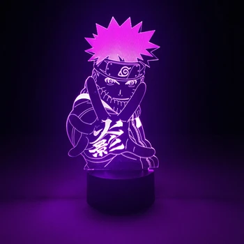 Naruto Creatoare de Moda Uzumaki Naruto Condus Anime Lumina de Noapte 3D Tridimensional de Masă Lampă de Noptieră Dormitor Dormi Lampa