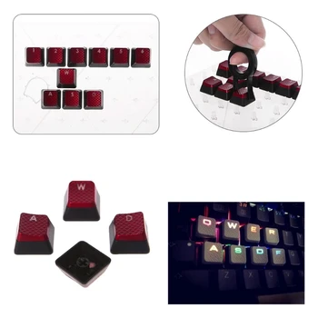 10 bucăți de rosu/gri cu iluminare din spate keycap joc keyboard keycap Corsair K70 K65 K95 G710 RGB BOMBARDA mecanice keyboard keycap