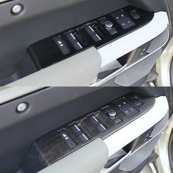 LHD&RHD ABS Negru/Lemn de Stejar de Cereale Mașină de Interior Fereastra de Ridicare a Comuta Butonul de Tapiterie Pentru Land Rover Defender 110 130 2020 Accesorii Auto