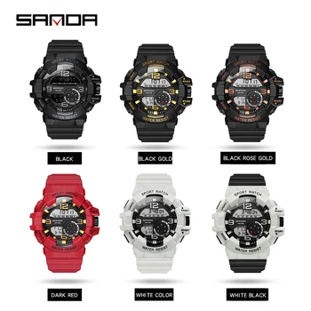 SANDA Brand Ceas Militar Barbati Ceas Digital cu LED G în aer liber Multi-funcția de rezistent la apa 30m Ceasuri Sport relojes hombre